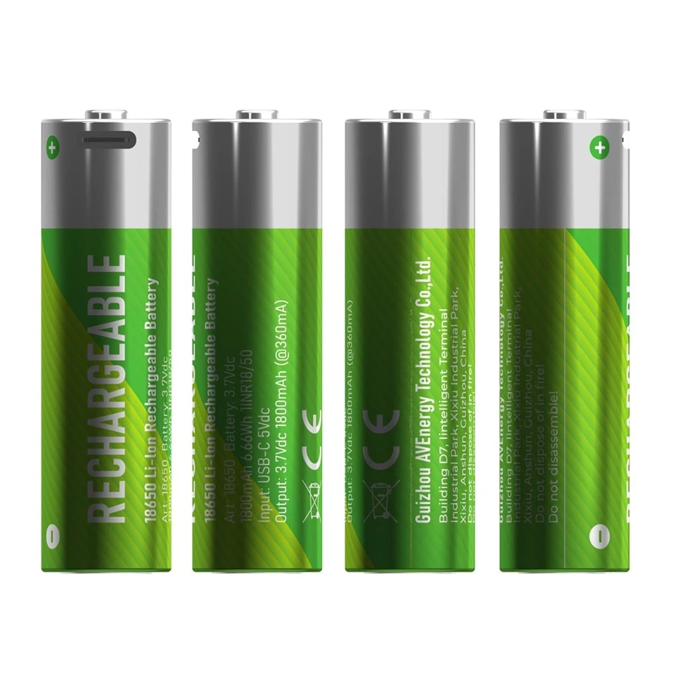 Lithium Ion Type 18650 endurhlaðanleg rafhlaða